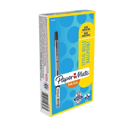 Paper Mate Papermate 1951342 Inkjoy 300 Ballpoint Stick Pen; Black - Medium - Pack of 12 1951342